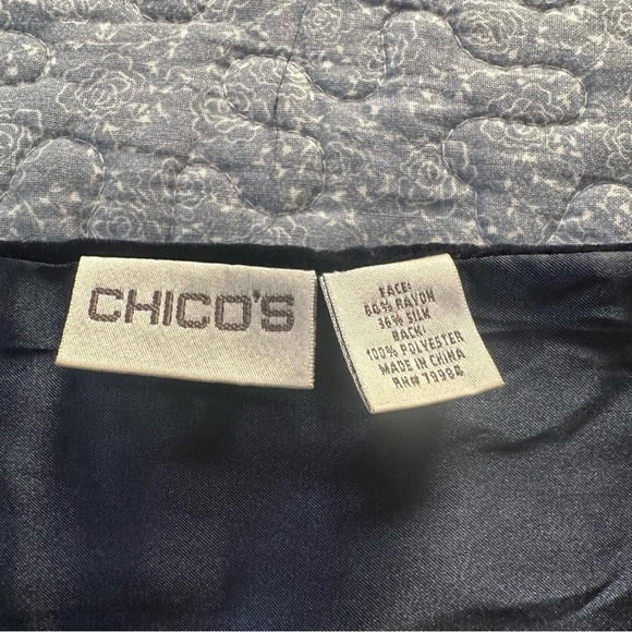 Chico's Shawl Wrap Green Blue Burn Out Velvet Silk Large Rectangle 13” x 62” - Picture 4 of 5